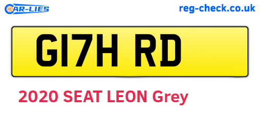 G17HRD are the vehicle registration plates.