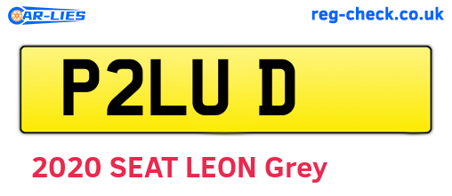 P2LUD are the vehicle registration plates.
