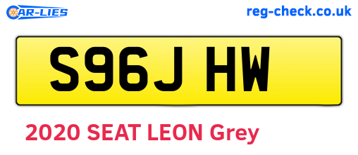 S96JHW are the vehicle registration plates.