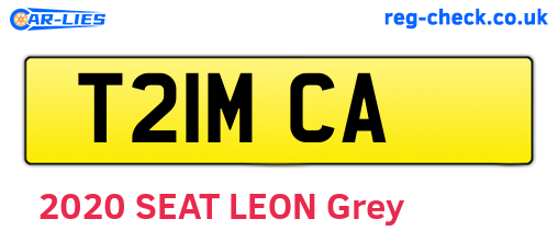 T21MCA are the vehicle registration plates.