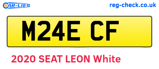 M24ECF are the vehicle registration plates.