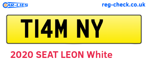 T14MNY are the vehicle registration plates.