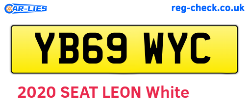 YB69WYC are the vehicle registration plates.