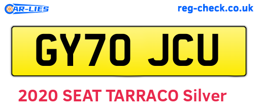 GY70JCU are the vehicle registration plates.