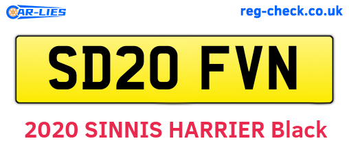 SD20FVN are the vehicle registration plates.