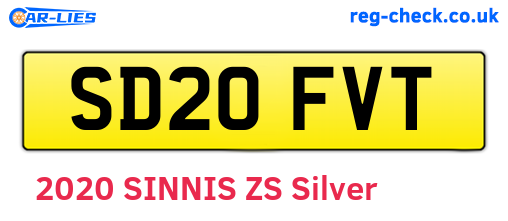 SD20FVT are the vehicle registration plates.