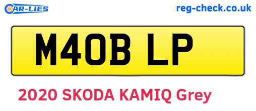 M40BLP are the vehicle registration plates.