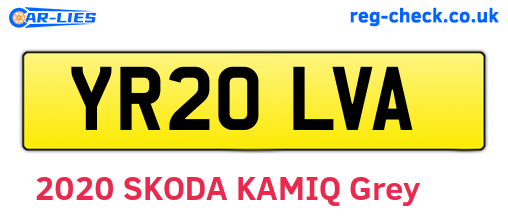 YR20LVA are the vehicle registration plates.