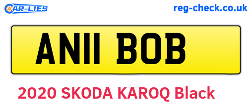 AN11BOB are the vehicle registration plates.