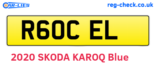 R60CEL are the vehicle registration plates.