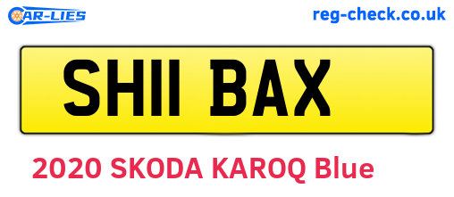 SH11BAX are the vehicle registration plates.