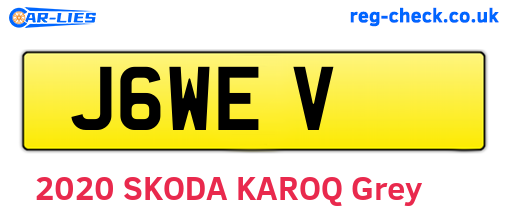 J6WEV are the vehicle registration plates.