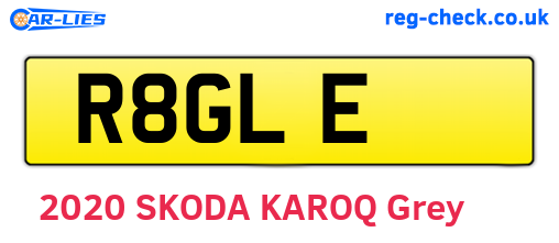 R8GLE are the vehicle registration plates.