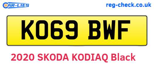 KO69BWF are the vehicle registration plates.