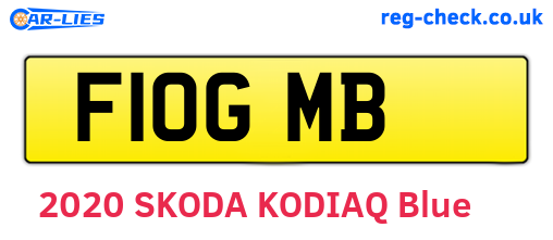 F10GMB are the vehicle registration plates.