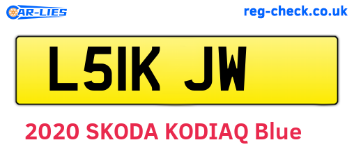 L51KJW are the vehicle registration plates.
