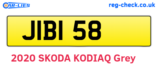 JIB158 are the vehicle registration plates.