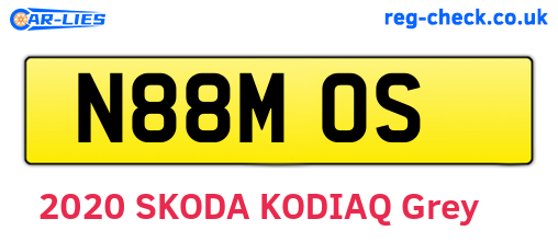 N88MOS are the vehicle registration plates.