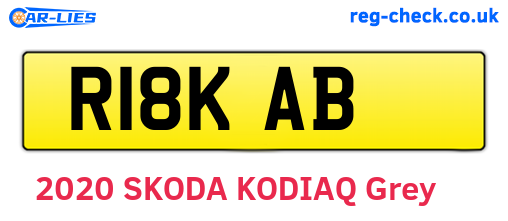 R18KAB are the vehicle registration plates.