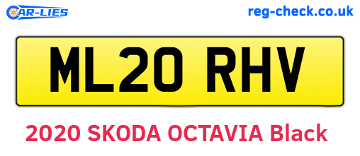 ML20RHV are the vehicle registration plates.