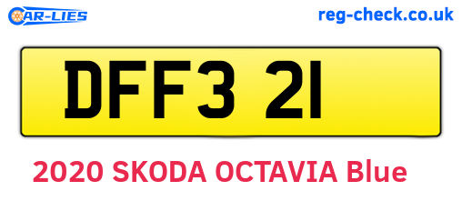 DFF321 are the vehicle registration plates.