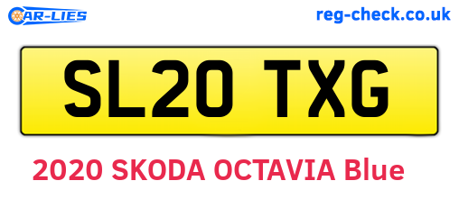 SL20TXG are the vehicle registration plates.