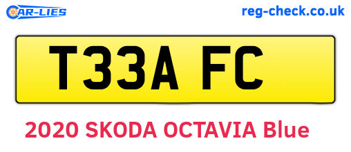 T33AFC are the vehicle registration plates.