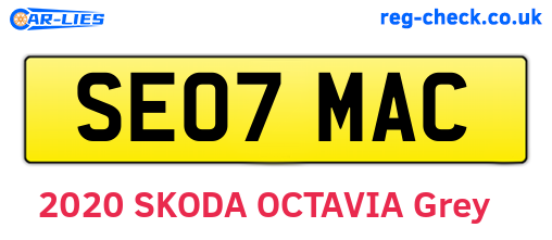 SE07MAC are the vehicle registration plates.