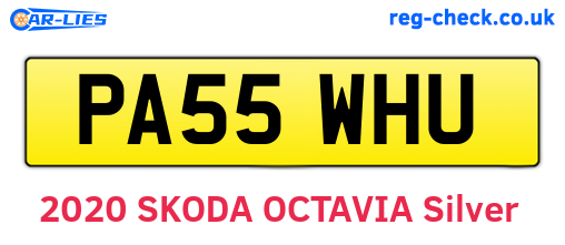 PA55WHU are the vehicle registration plates.