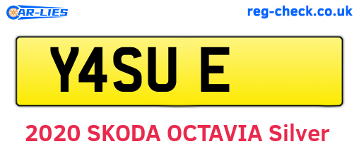 Y4SUE are the vehicle registration plates.