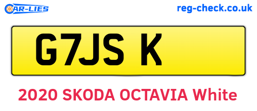 G7JSK are the vehicle registration plates.