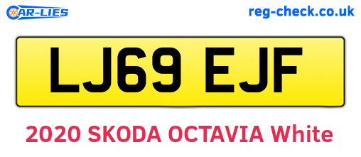 LJ69EJF are the vehicle registration plates.