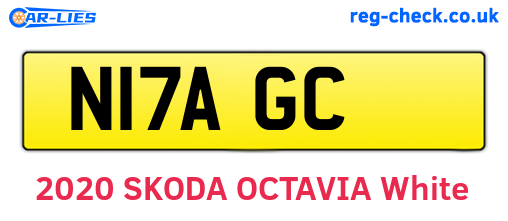 N17AGC are the vehicle registration plates.