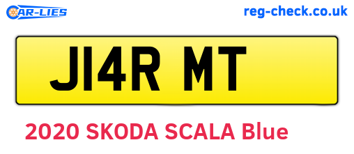 J14RMT are the vehicle registration plates.