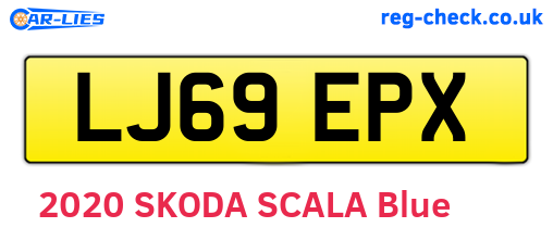 LJ69EPX are the vehicle registration plates.