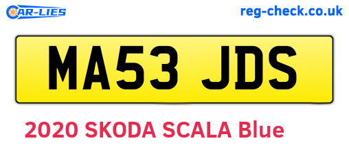 MA53JDS are the vehicle registration plates.