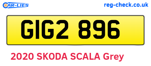 GIG2896 are the vehicle registration plates.