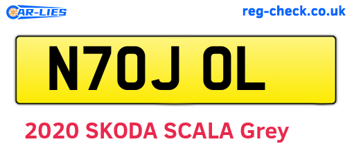 N70JOL are the vehicle registration plates.