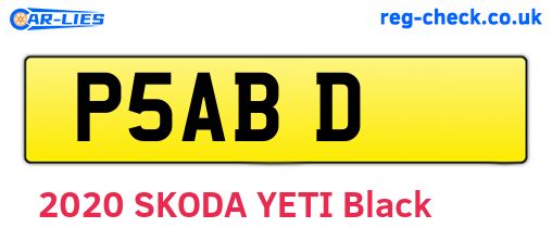 P5ABD are the vehicle registration plates.