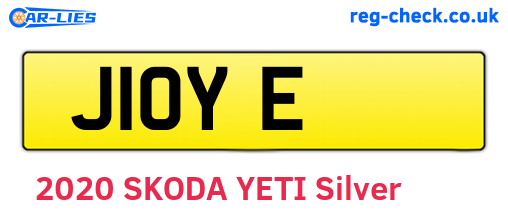 J1OYE are the vehicle registration plates.