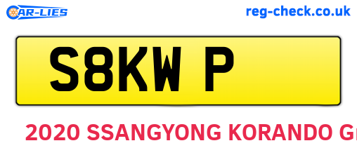 S8KWP are the vehicle registration plates.