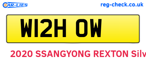W12HOW are the vehicle registration plates.