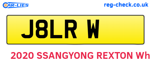 J8LRW are the vehicle registration plates.