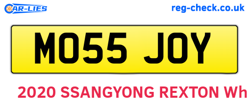 MO55JOY are the vehicle registration plates.