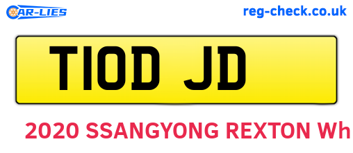 T10DJD are the vehicle registration plates.