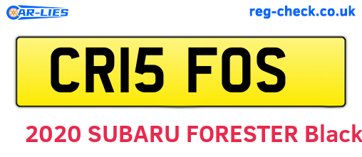 CR15FOS are the vehicle registration plates.