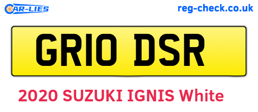 GR10DSR are the vehicle registration plates.