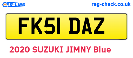 FK51DAZ are the vehicle registration plates.