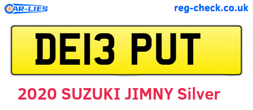 DE13PUT are the vehicle registration plates.