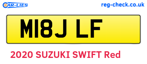 M18JLF are the vehicle registration plates.